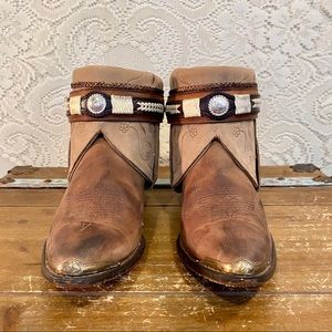 Handcrafted Nocona Western Cowgirl Ankle Booties